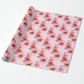 Roze Plumeria Hawaiian Frangipani Cadeaupapier (Uitgerold)