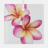 Roze Plumeria Ornament (Voorkant)