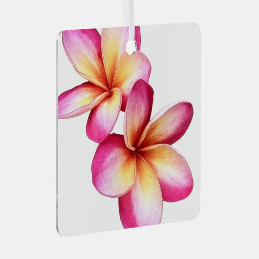 Roze Plumeria Ornament (Voorkant Rechts)
