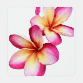Roze Plumeria Ornament (Achterkant)