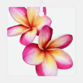 Roze Plumeria Ornament (Voorkant)
