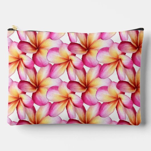 Roze Plumeria Print Cut Naaizak Etui (Voorkant)