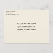 Roze Plumeria Save the Date aangepaste briefkaart (Achterkant)