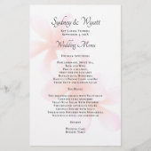 Roze Plumeria Simple Wedding Menu Sjabloon
