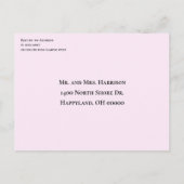 Roze Plumeria sparen het Briefkaart van de Douane  (Achterkant)