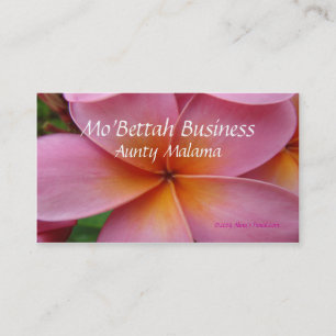 Roze Plumeria-visitekaartjes Visitekaartje