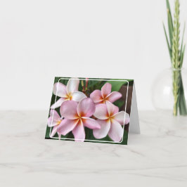Roze Plumeria voltrokken Hartelijk dank Bedankkaart