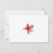 Roze Plumeria White RSVP met maaltijdselectie (Achterkant)