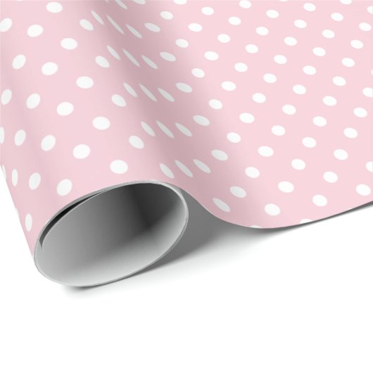 Roze podot cadeaupapier (Rol Hoek)