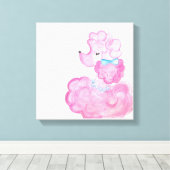 Roze poedel canvas (Insitu (Houten vloer))