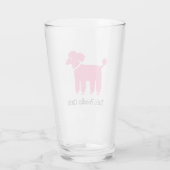 Roze Poedel gepersonaliseerd | Hondenliefhebber Dr Glas (Achterkant)