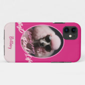 Roze Poedel Gepersonaliseerde iPhone Case (Achterkant (horizontaal))