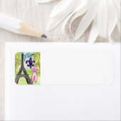 Roze poedel in Parijs Etiket (Insitu)