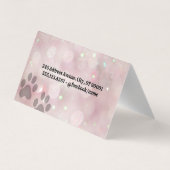 Roze poedel | Kapsalon Scharen | Bokeh Visitekaartje (Achterkant)