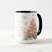 Roze Poedel Kerst Koffie Mok Cup (Voorkant rechts)