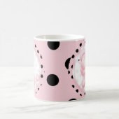 Roze Poedel Koffie Mok Cup Roze Polka Dot (Center)