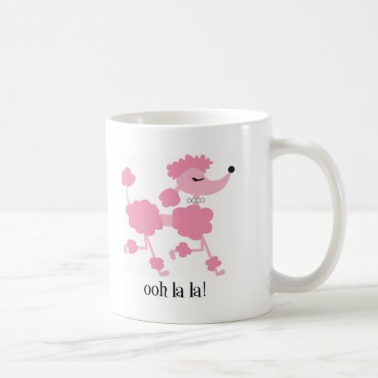 roze poedel koffiemok (Rechts)