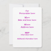 Roze Poedel Meisjes Verjaardag Sample uitnodiging (Achterkant)