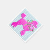 Roze poedel partij benodigdheden servet (Hoek)