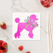 Roze poedel partij benodigdheden servet (Insitu)