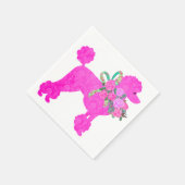 Roze poedel partij benodigdheden servet (Hoek)