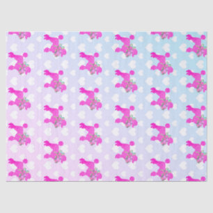 Roze Poedel Party Meisjes Verjaardag Tissuepapier