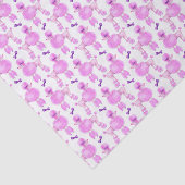 Roze poedel patroon waterverf kunst tissuepapier (Detail)