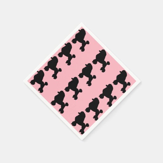 Roze Poedel Rok Geïnspireerd papier servetten (Hoek)