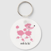 roze poedel sleutelhanger (Voorkant)