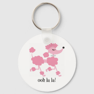 roze poedel sleutelhanger
