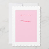 Roze Poedel Valentijn Feestdagenkaart (Achterkant)