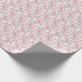 Roze Poedel Waterverf Cadeaupapier (Hoek)