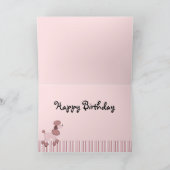 Roze Poedels op Parade Kaart (Binnen)