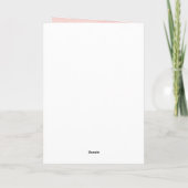 Roze poeder achtergrond met wilde klaprozen kaart (Achterkant)