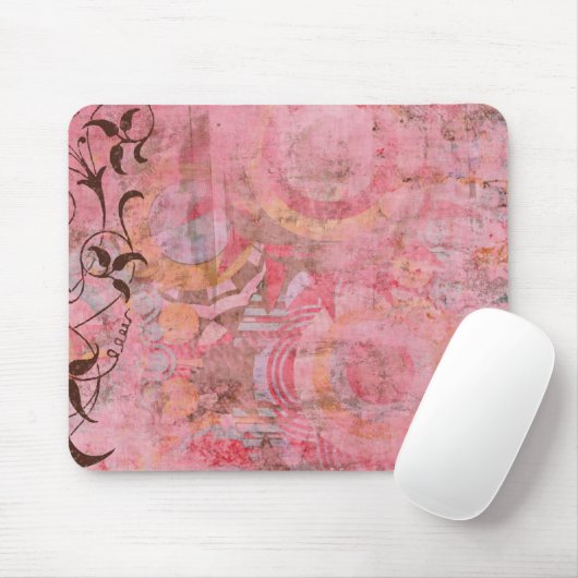 Roze poeder muismat (Met muis)