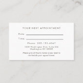 Roze Poeder Puff Make-up Artiest Afspraak Visitekaartje (Achterkant)