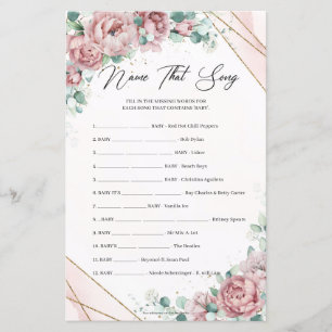 Roze poederroze rozen gouden lijst naam dat zong