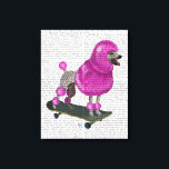 Roze poel en skateboard canvas afdruk<br><div class="desc">Gezelschapsdieren</div>