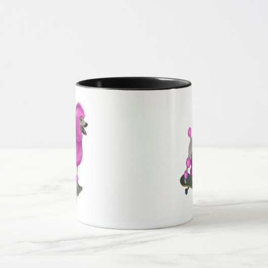 Roze poel en skateboard mok (Midden)