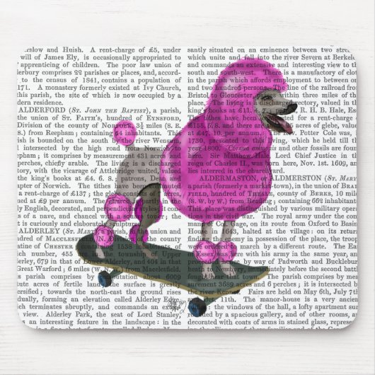 Roze poel en skateboard muismat (Voorkant)