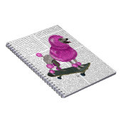 Roze poel en skateboard notitieboek (Rechterzijde)