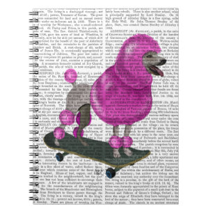 Roze poel en skateboard notitieboek
