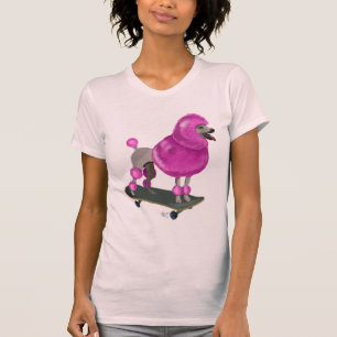 Roze poel en skateboard t-shirt