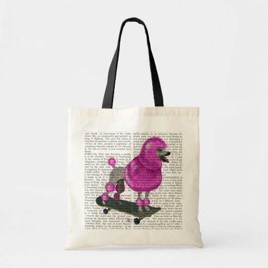Roze poel en skateboard tote bag (Voorkant)