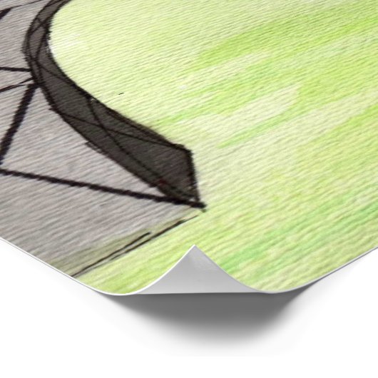 Roze poel in het poster van Parijs (Hoek)