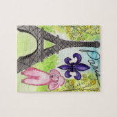 Roze poel in Parijs Legpuzzel (Horizontaal)