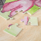 Roze poel in Parijs Legpuzzel (Zijkant)