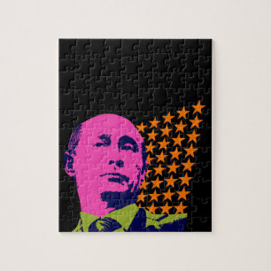 Roze Poetin Pop Art Portret Legpuzzel