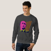Roze Poetin Pop Art Portret Trui (Voorkant volledig)