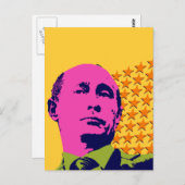 Roze Poetin Pop Kunstportret Briefkaart (Voorkant / Achterkant)